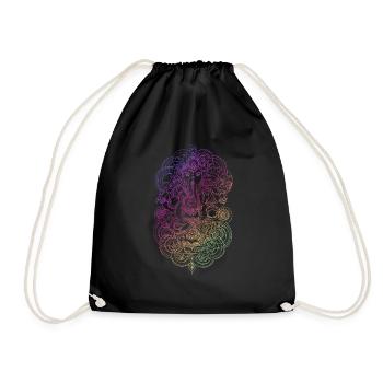 Ganesh rainbow - Drawstring Bag - black - Front