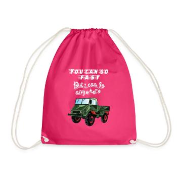 Vous pouvez aller plus près, mais je peux aller à ANYWHERE ! Unimog - Sac de sport léger - fuchsia - Devant