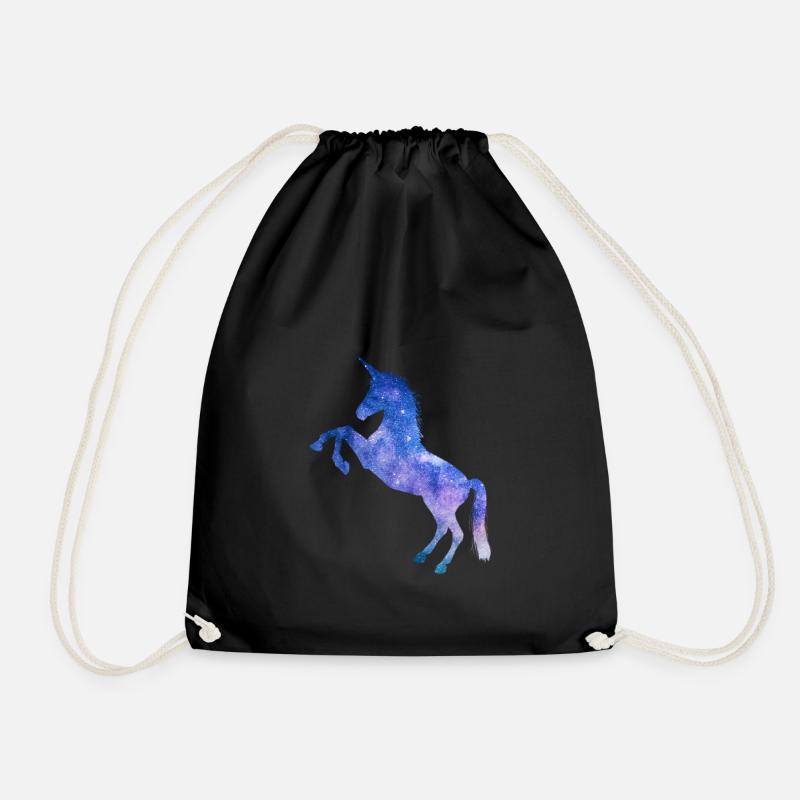 Galaxy Space Einhorn - Turnbeutel - Schwarz