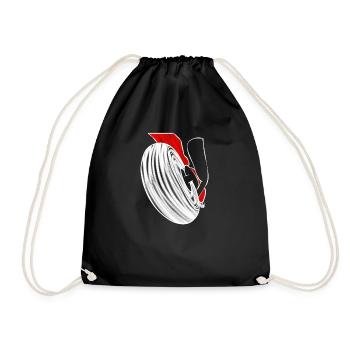 Motorcycle rear tyres - Drawstring Bag - black - Front