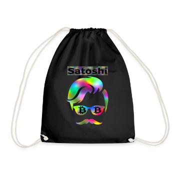 Bitcoin Inventor - Satoshi Nakamoto - Drawstring Bag - black - Front