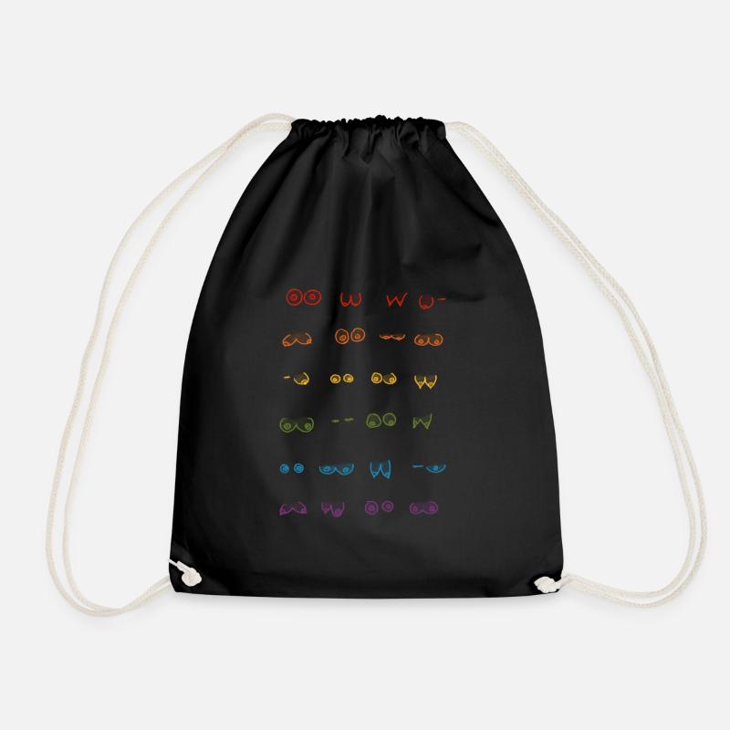 Regenbogen Büste - Turnbeutel - Schwarz