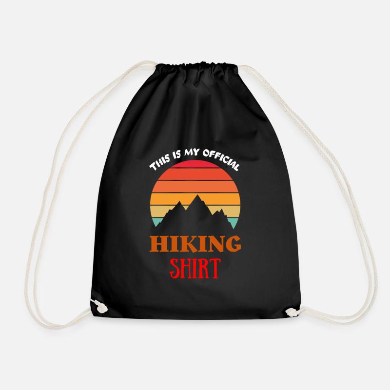 This is my official hiking shirt - Drawstring Bag - black