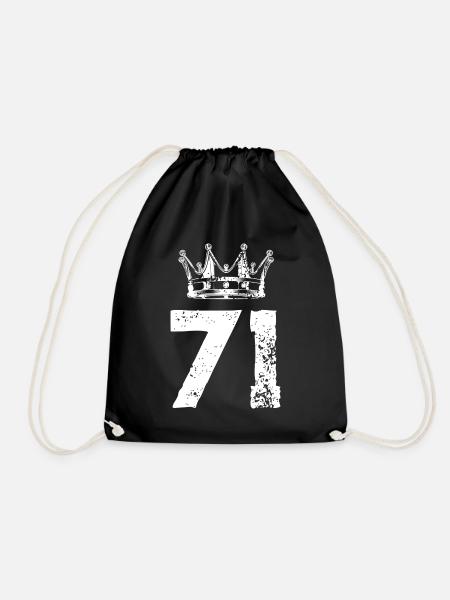 71 Zahl Krone - Turnbeutel - Schwarz