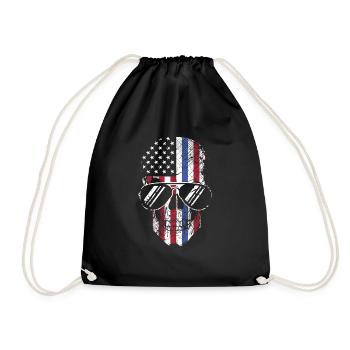 Amérique - Sac de sport léger - noir - Devant