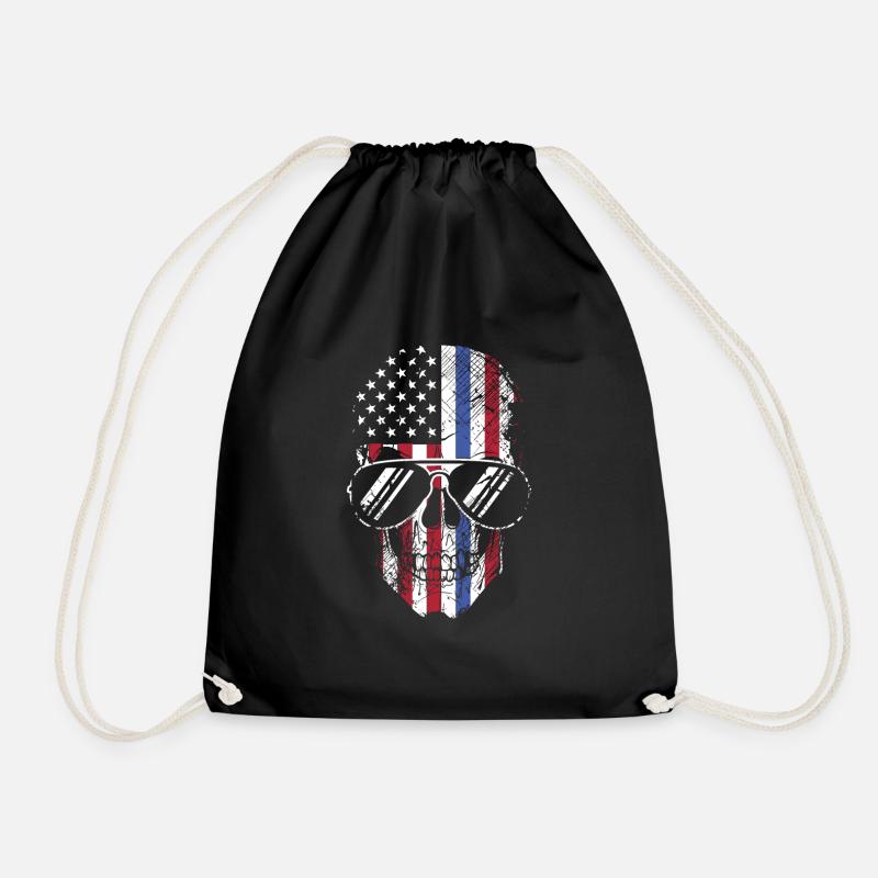 Amerika - Turnbeutel - Schwarz