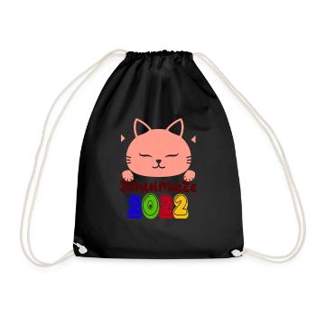 Mieze Schulkatze 2022 Schulbeginn T shirt - Turnbeutel - Schwarz - Vorne