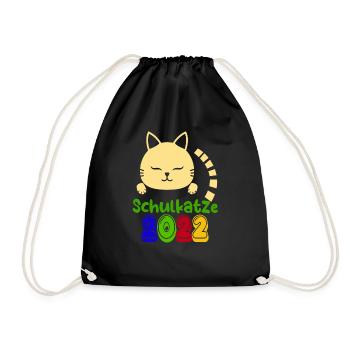 Schulstart Katze Schulkatze 2022 T shirt - Turnbeutel - Schwarz - Vorne