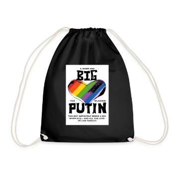 Love-Putin oder: P-Fucker - Turnbeutel - Schwarz - Vorne