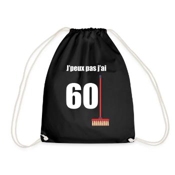 Je Peux Pas J'ai 60 Balais - Sac de sport léger - noir - Devant