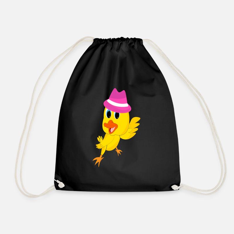 Cheeky chick - Drawstring Bag - black