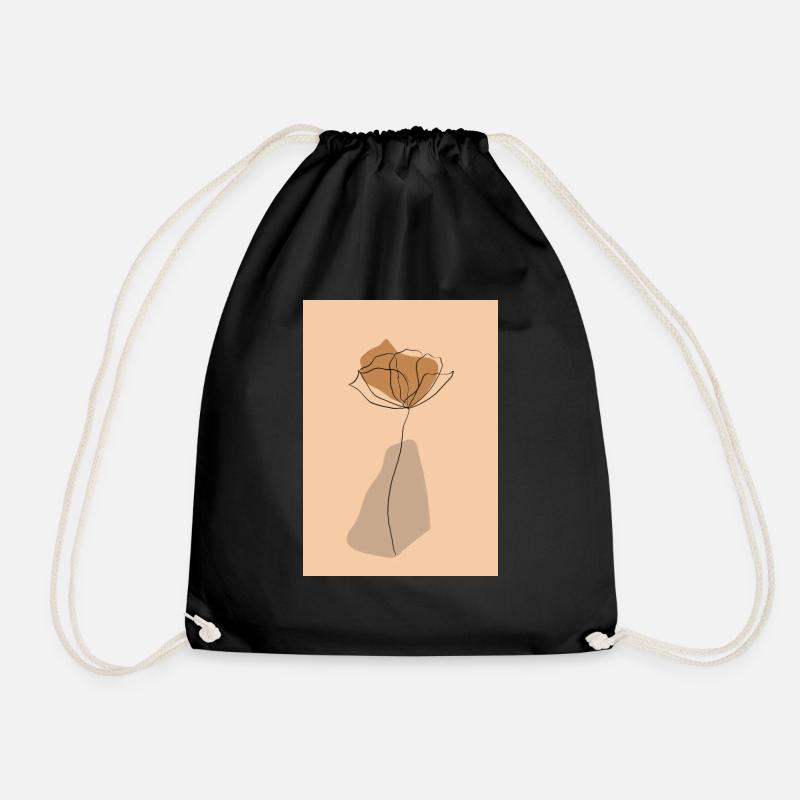 Minimum flowers - Drawstring Bag - black