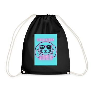 Beach Romeo XL Logo - Turnbeutel - Schwarz - Vorne