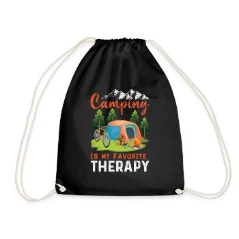 Camping Camping tents Tent Caravan Therapy - Drawstring Bag - black - Front