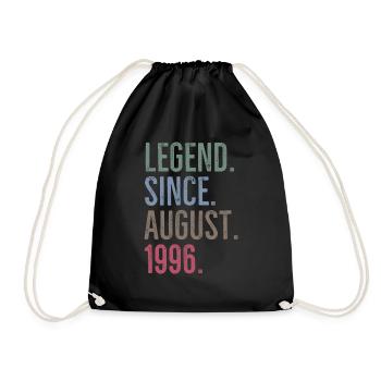 Legend Since August 1996 - Drawstring Bag - black - Front