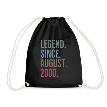 Legend Since August 2000 - Drawstring Bag - black - Front