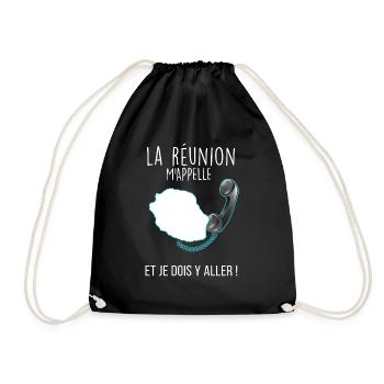 Réunion Au Bout Du Fil Humour Réunionnais - Sac de sport léger - noir - Devant