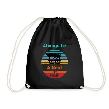 Nerd toujours drôle motif pour les joueurs - Sac de sport léger - noir - Devant