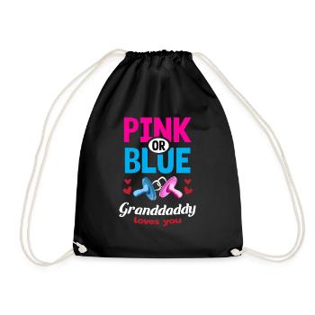 Grand-père rose ou bleu vous aime Le genre révèle - Sac de sport léger - noir - Devant