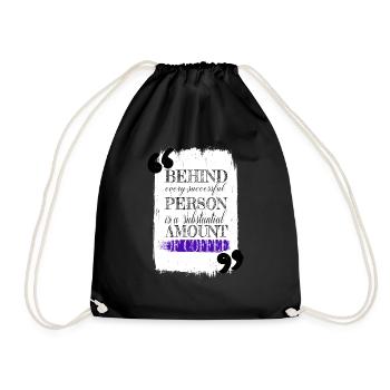 coffee lover cappuccino humor roastedbeans happy - Drawstring Bag - black - Front
