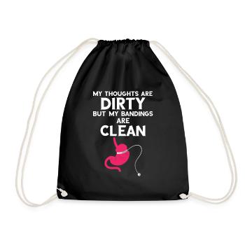 Gastric Surgery Design for Gastric Bypass Patient - Drawstring Bag - black - Front