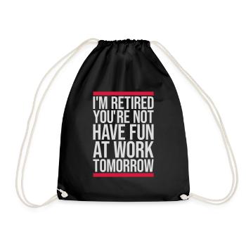 have fun at work - Drawstring Bag - black - Front