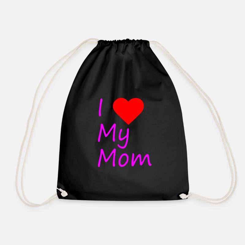 I love my mom - Turnbeutel - Schwarz