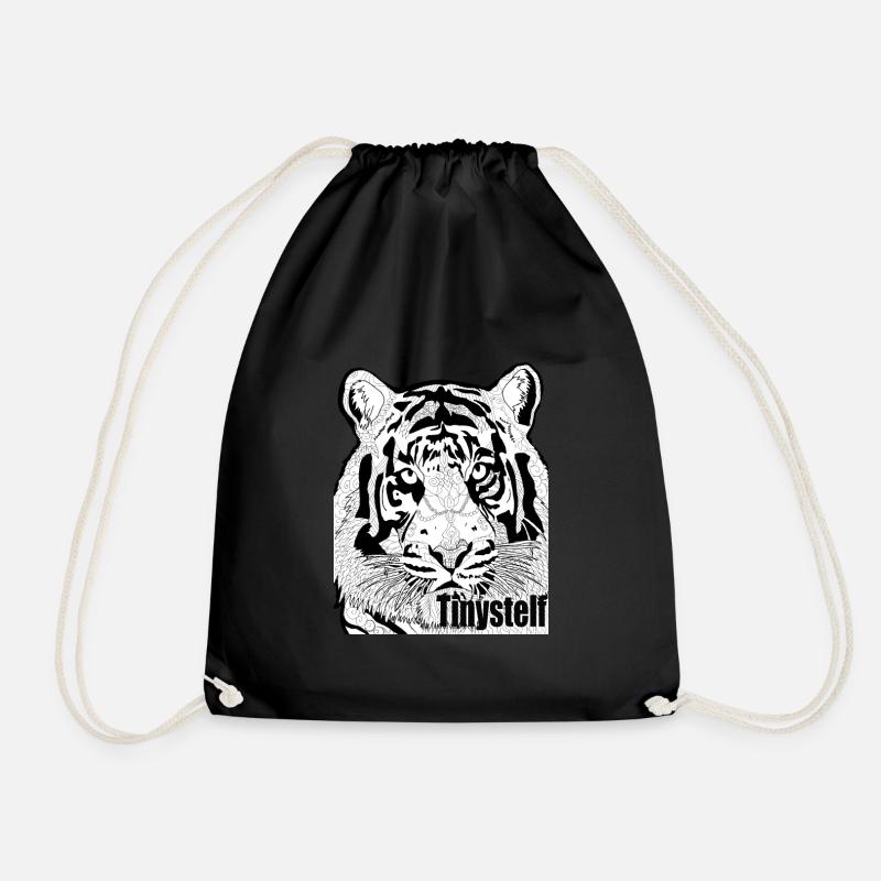 Tiger T shirt - Drawstring Bag - black