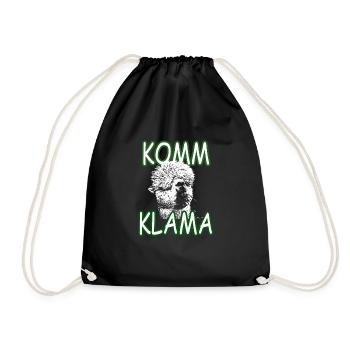 Komm Klama - Turnbeutel - Schwarz - Vorne