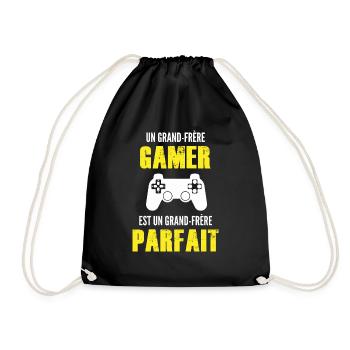 grand-frère gamer / grand-frère parfait - Sac de sport léger - noir - Devant