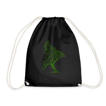 Forme d’oiseau d’arbre - Sac de sport léger - noir - Devant