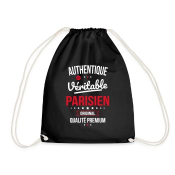 Authentique et véritable Parisien - Original - Sac de sport léger - noir - Devant