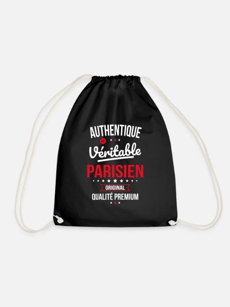 Authentique et véritable Parisien - Original - Sac de sport léger - noir