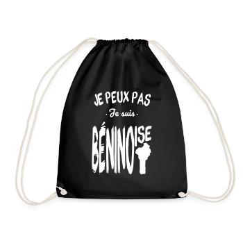Je peux pas je suis Béninoise - Sac de sport léger - noir - Devant