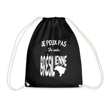 Je peux pas je suis Brésilienne - Sac de sport léger - noir - Devant