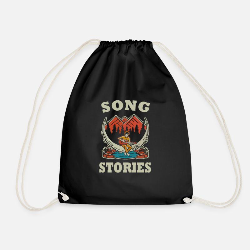Song Story Design - Drawstring Bag - black