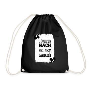 pudel windhund hunderasse lieblingshund bday - Turnbeutel - Schwarz - Vorne