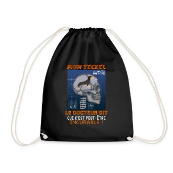 Citation Humour teckel radiographie - Sac de sport léger - noir - Devant