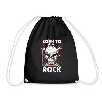Rock Music - Born To Rock - Turnbeutel - Schwarz - Vorne