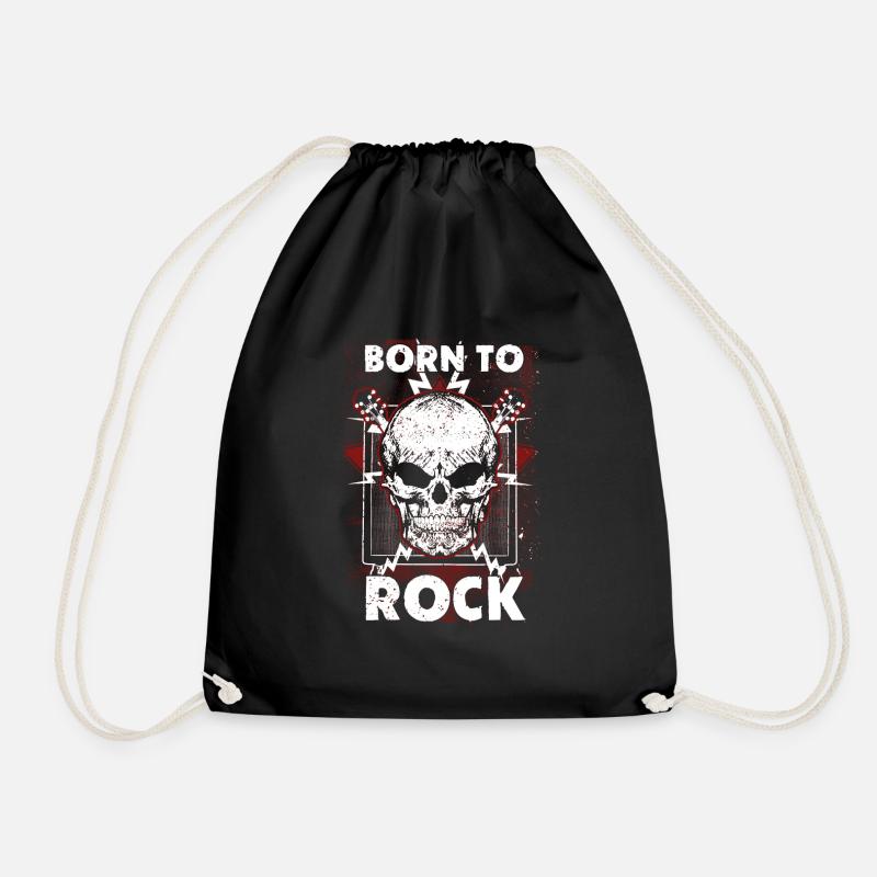 Rock Music - Born To Rock - Drawstring Bag - black