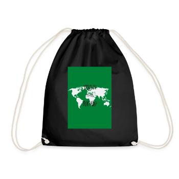 TRAVEL THE WORLD - Turnbeutel - Schwarz - Vorne