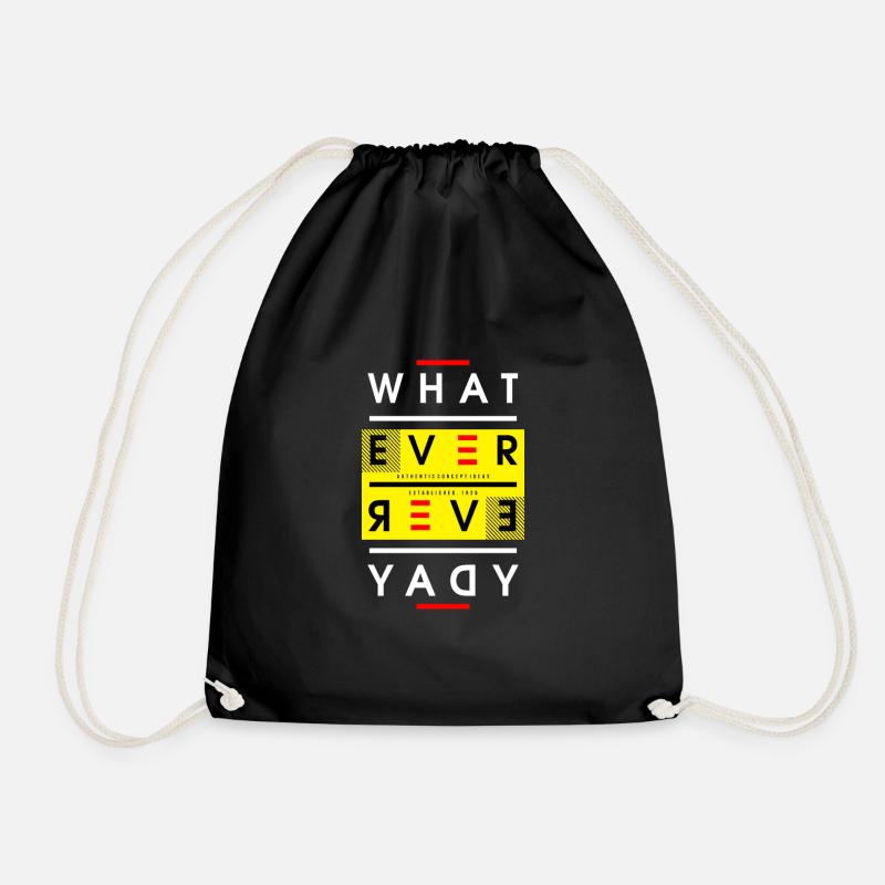 What ever everyday - Drawstring Bag - black
