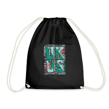 United Kingdom; United states - Drawstring Bag - black - Front