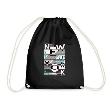 New York City - Drawstring Bag - black - Front
