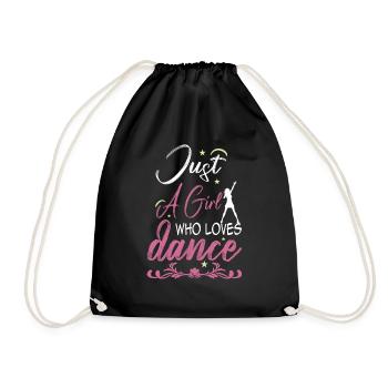 Just A Girl Who Loves Dance - Gifts for Dancer - Turnbeutel - Schwarz - Vorne