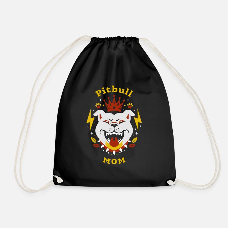 Pitbull Mom - Turnbeutel - Schwarz