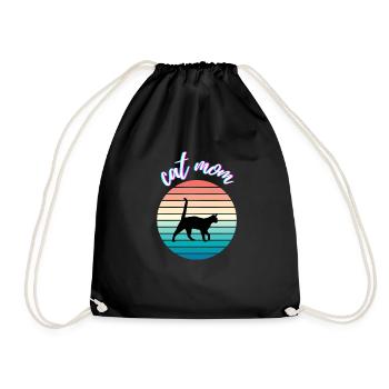 Maman chat - Sac de sport léger - noir - Devant