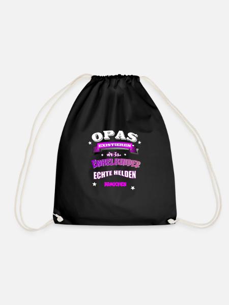 Opas Enkelkinder Geschenk - Turnbeutel - Schwarz