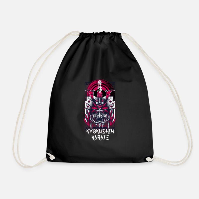 Karate kyokushin - Kabuto - Drawstring Bag - black