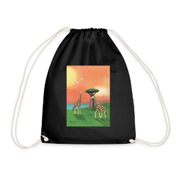 Girafes Afrique du Sud - Sac de sport léger - noir - Devant